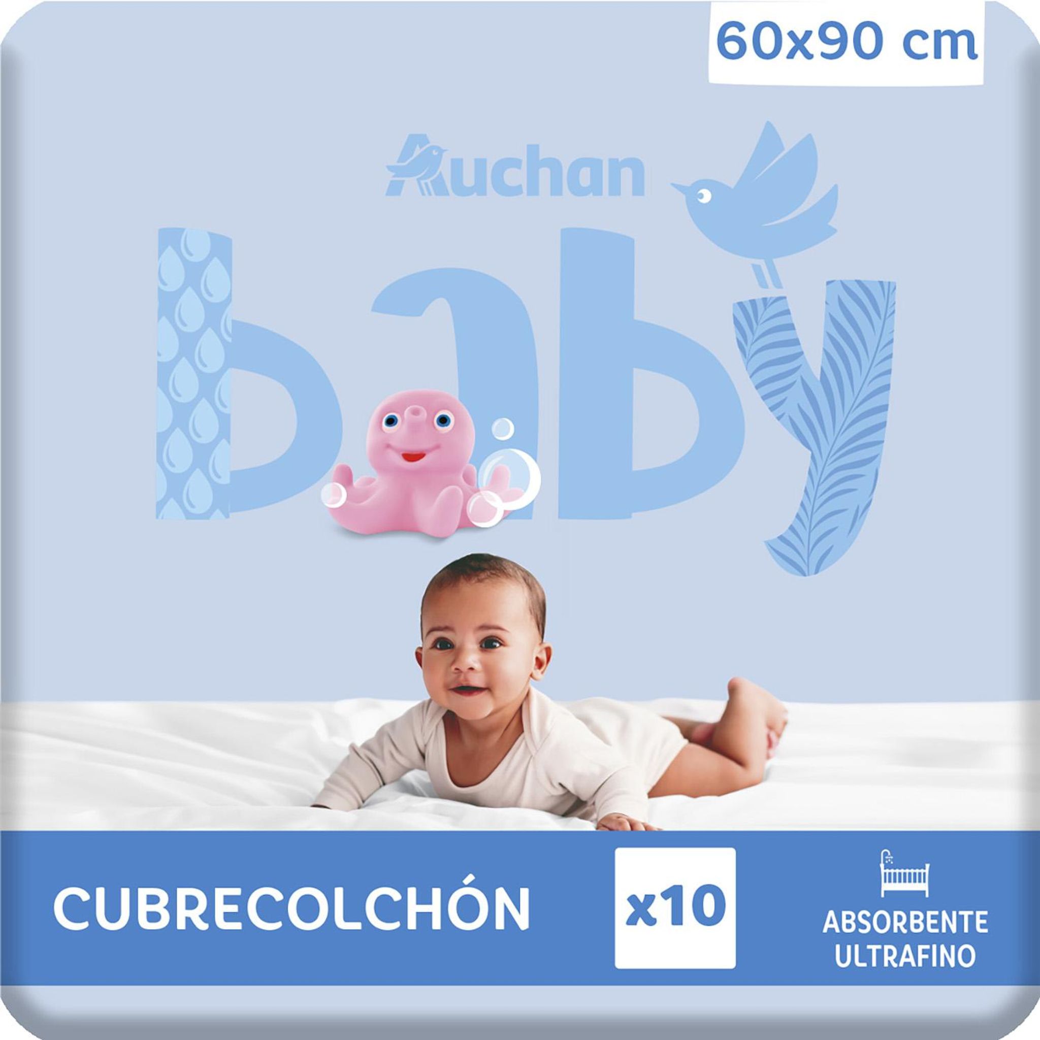 Voir la diapositive 2 : AUCHAN BABY Protège-matelas 60x90cm 10 pièces
