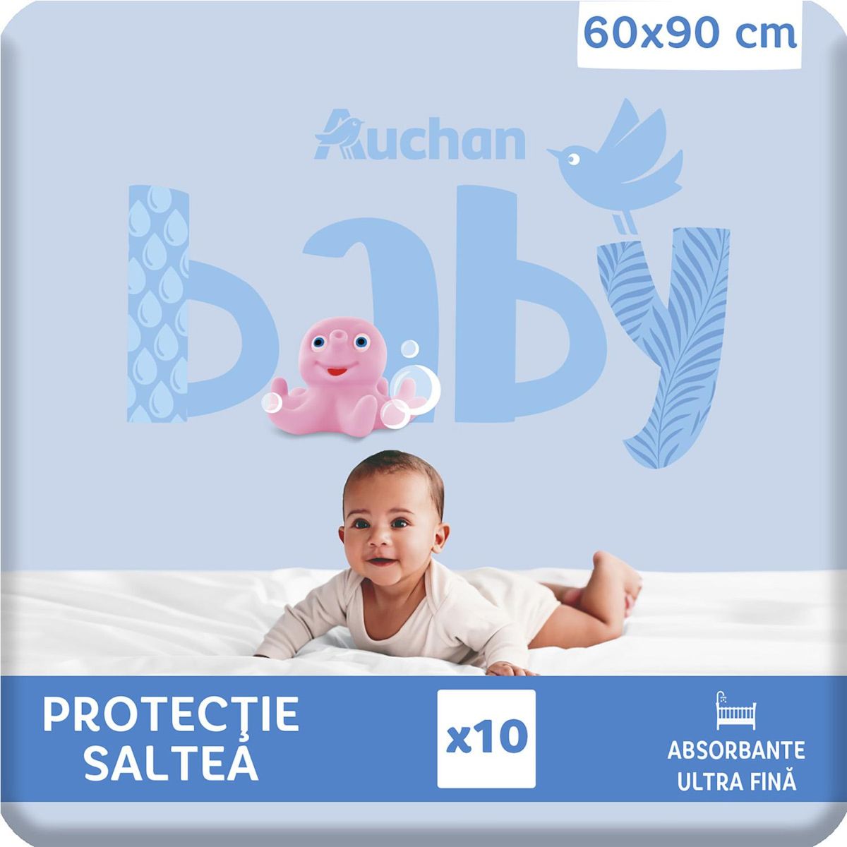 AUCHAN BABY Protège-matelas 60x90cm 10 pièces