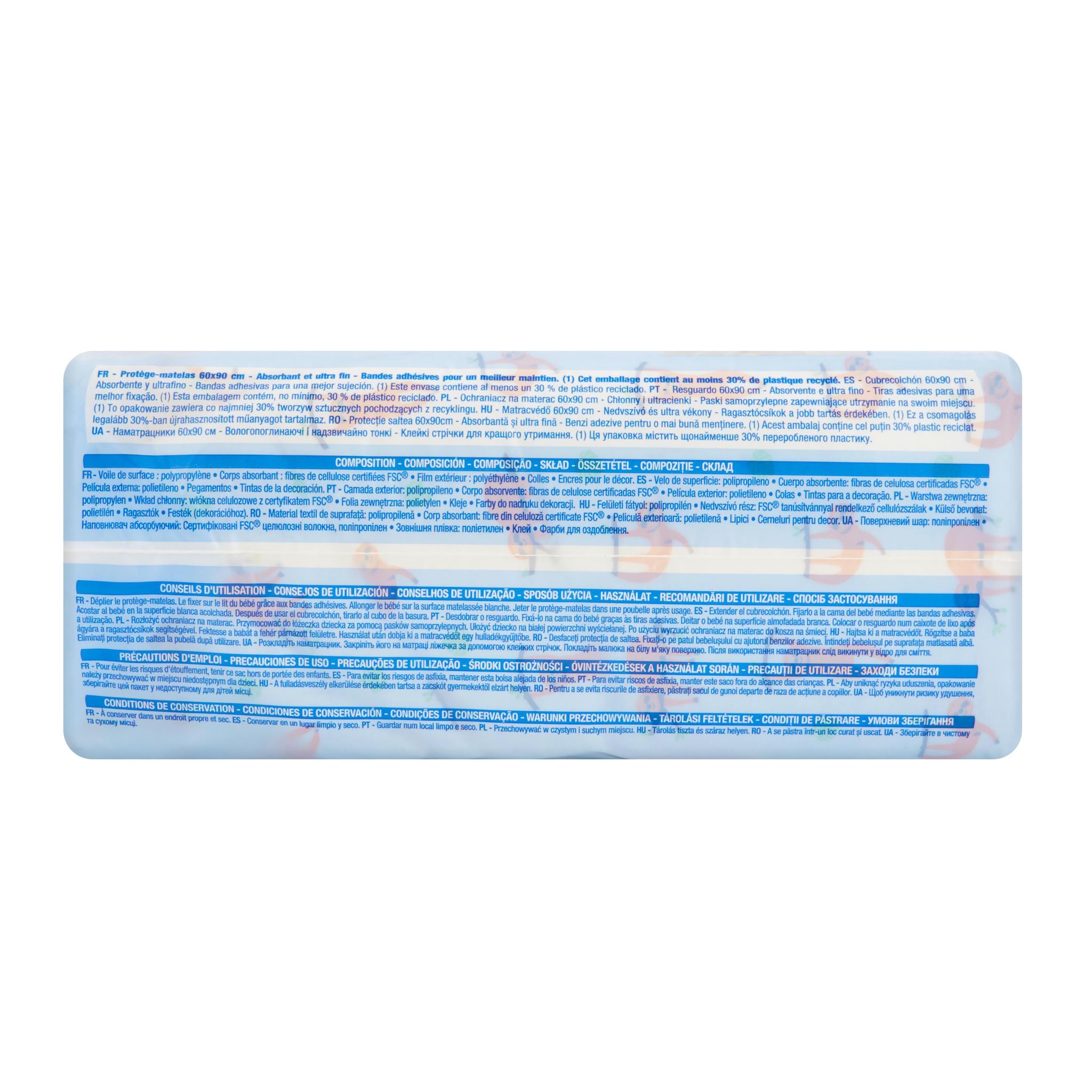 Voir la diapositive 7 : AUCHAN BABY Protège-matelas 60x90cm 10 pièces