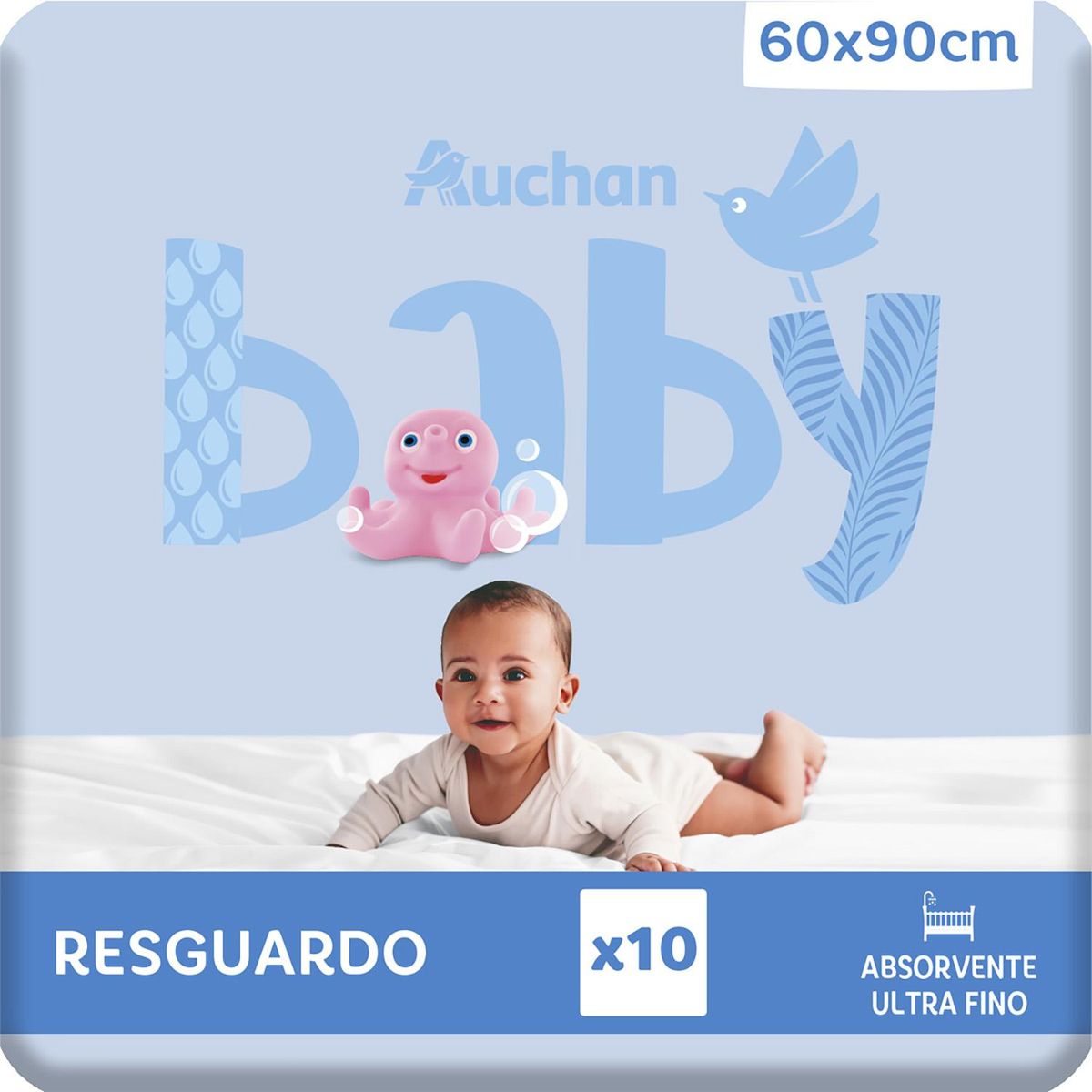 AUCHAN BABY Protège-matelas 60x90cm 10 pièces