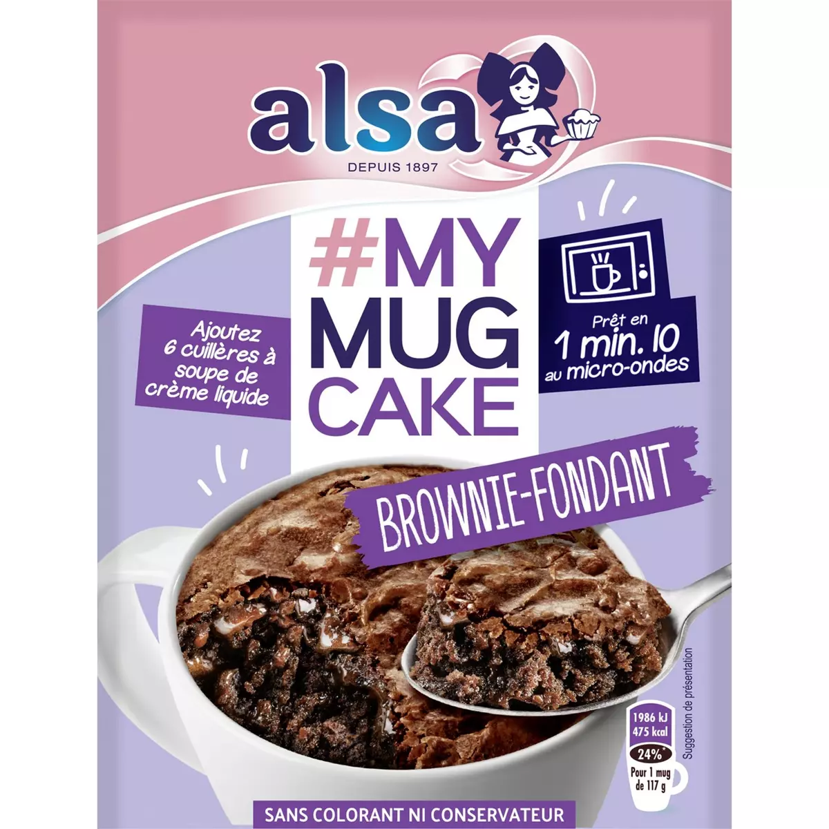 ALSA My Mug Cake préparation brownie fondant 70g