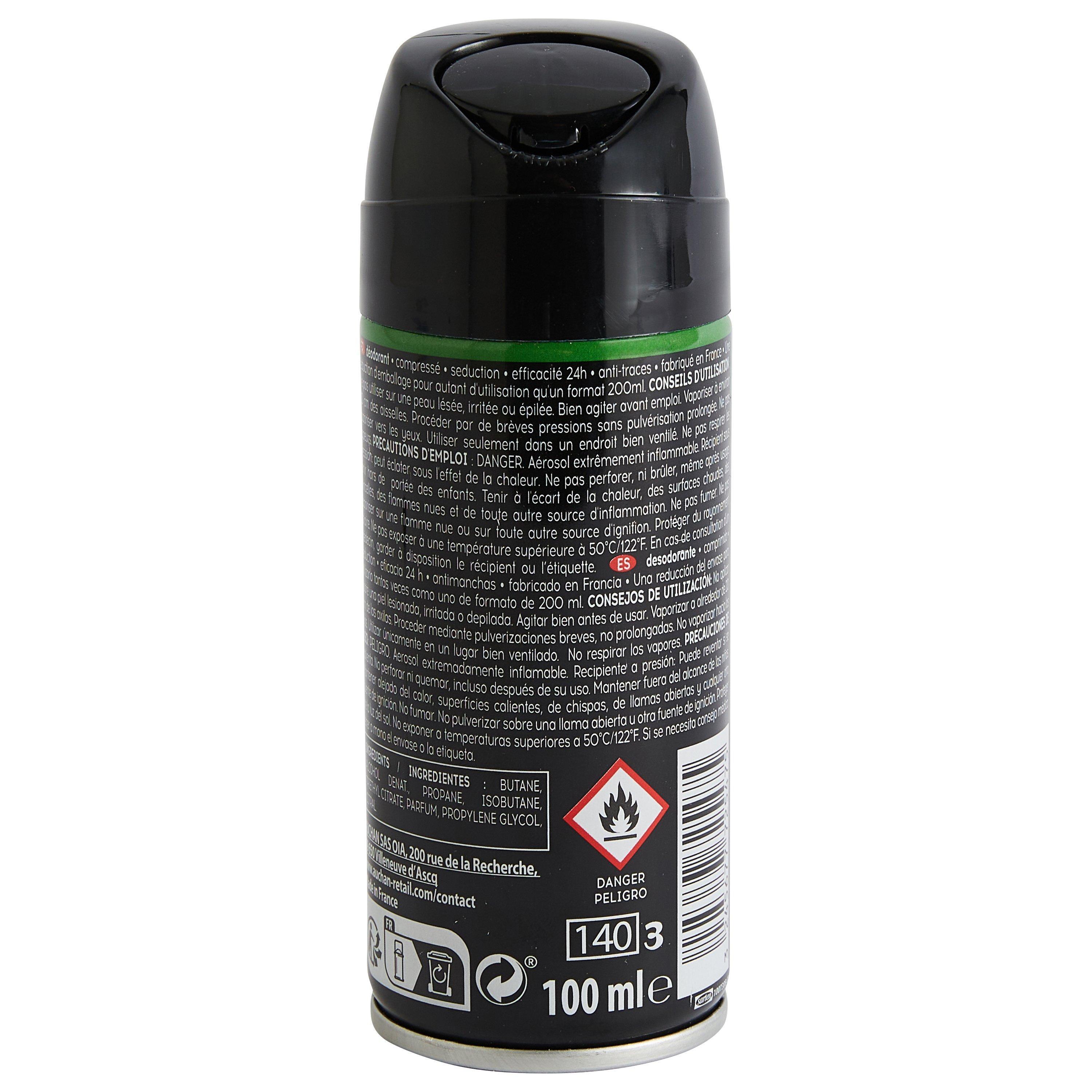 Voir la diapositive 3 : COSMIA MEN Déodorant spray compressé 24h homme séduction anti-traces 100ml