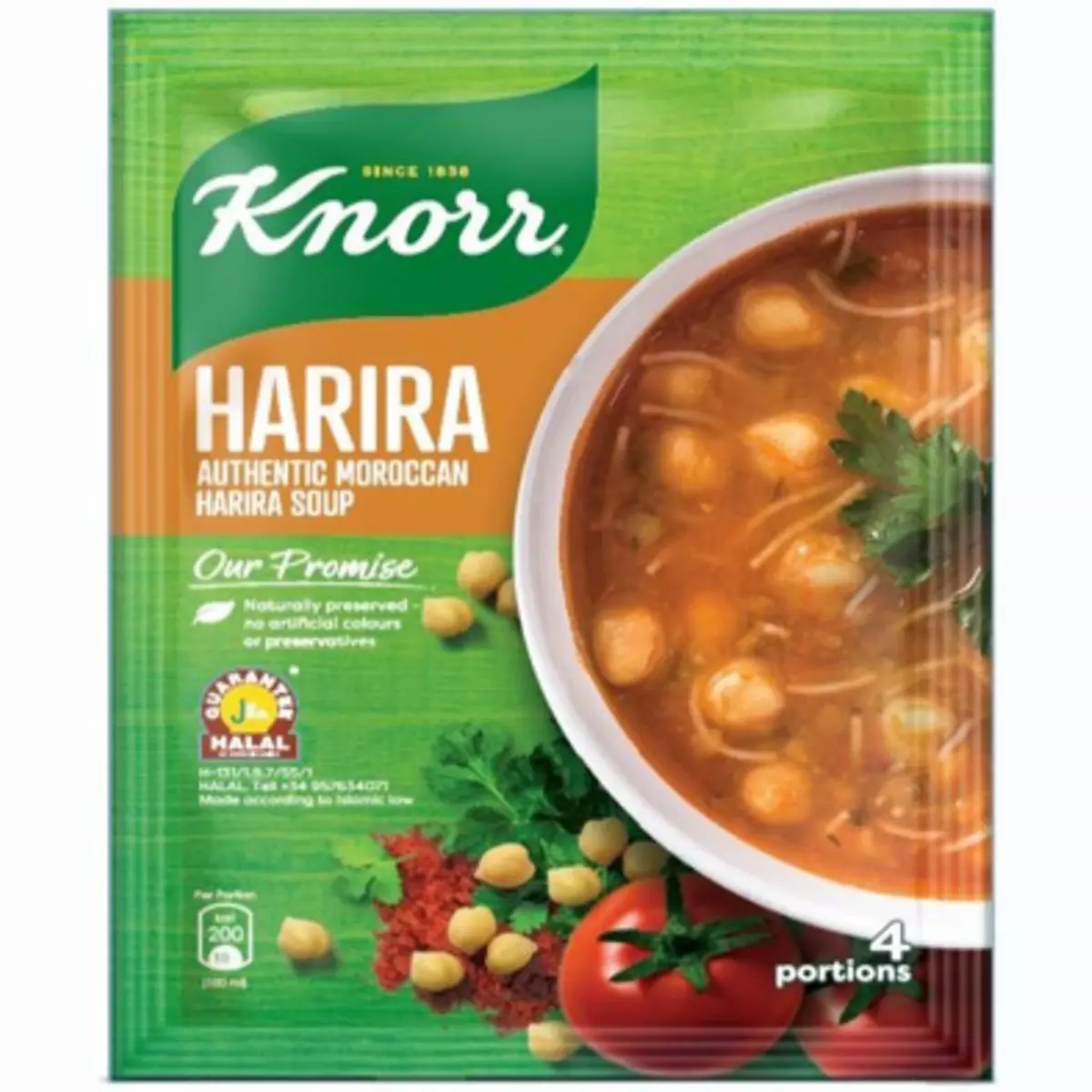 KNORR Soupe déshydratée Harira halal 4 portions 110g