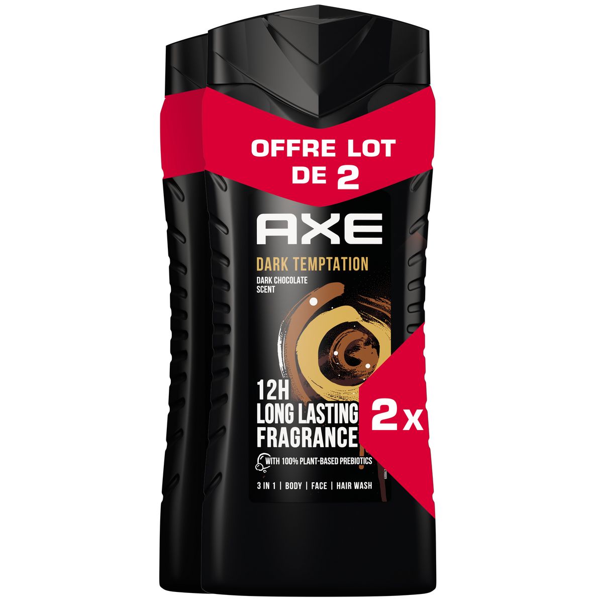 AXE Gel douche homme darktemptation 2x400ml