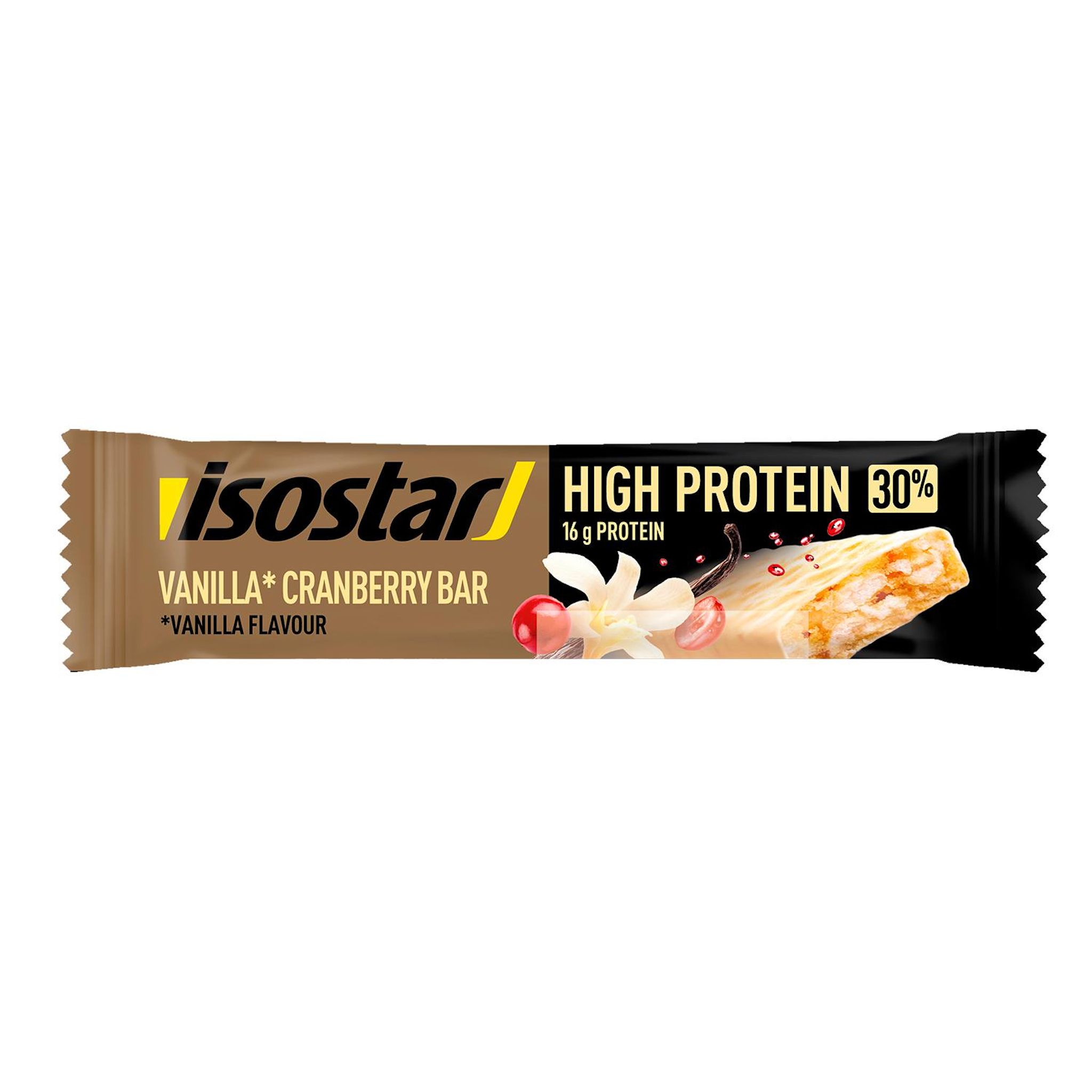ISOSTAR Barre protéinée à la vanille et cranberrie 1 barre 55g