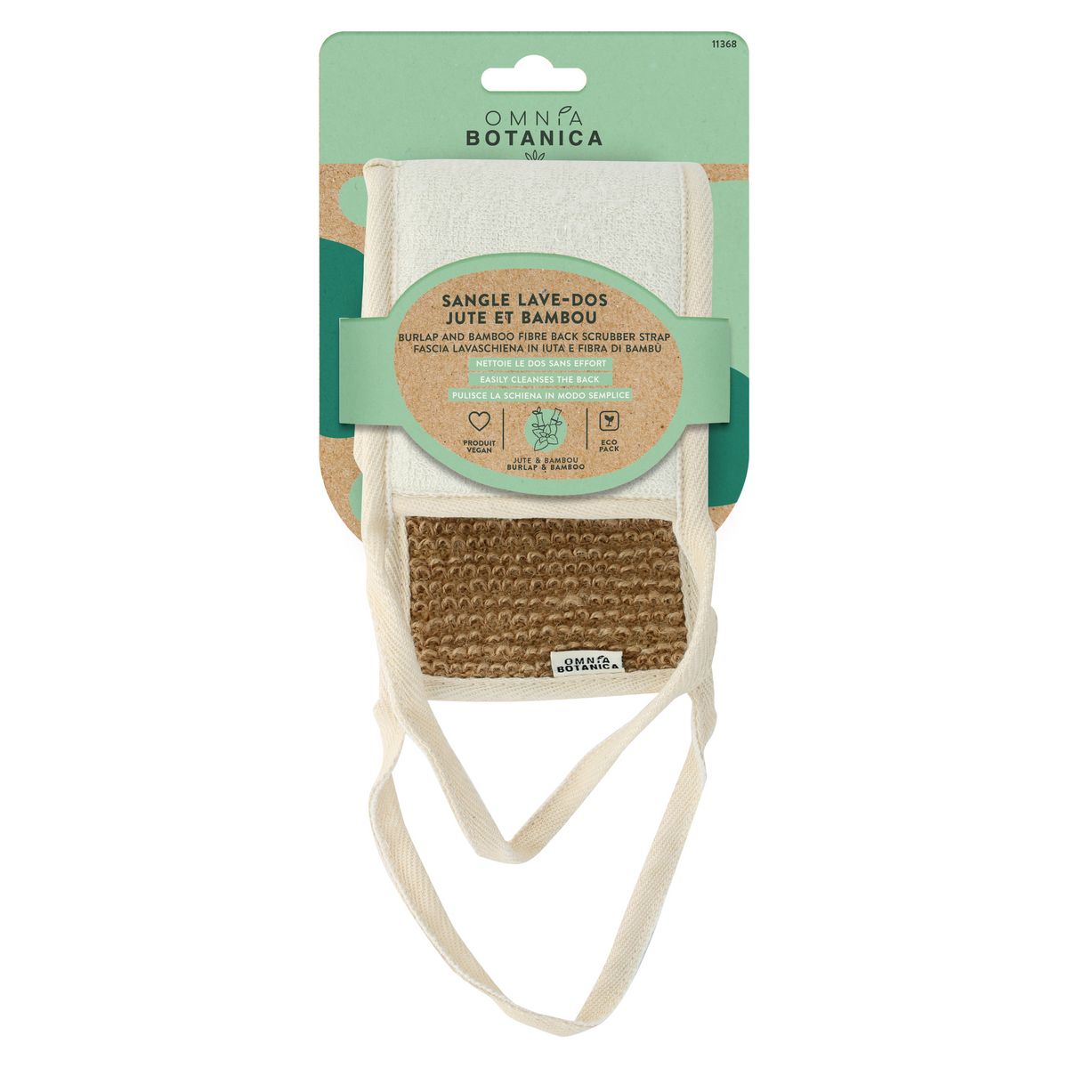 OMNIA BOTANICA Sangle lave-dos jute et bambou 1 sangle