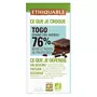 ETHIQUABLE Tablette de chocolat noir bio Togo grand cru Akebou 76% boisé et notes de fruits secs 1 pièce 100g