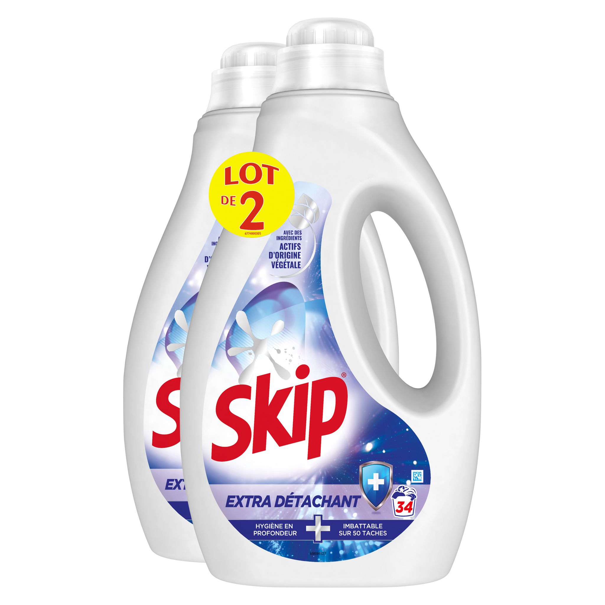 Voir la diapositive 2 : SKIP Lessive liquide extra détachant 68 lavages 3,06L