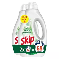 Skip Lessive Liquide Active Clean 2x56 Lavages : : Epicerie