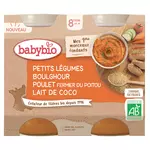 BABYBIO Petit pot petits légumes boulghour poulet lait de coco dès 8 mois 2x200g