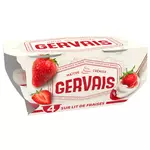 GERVAIS Yaourt onctueux sur lit de fraises 4x115g