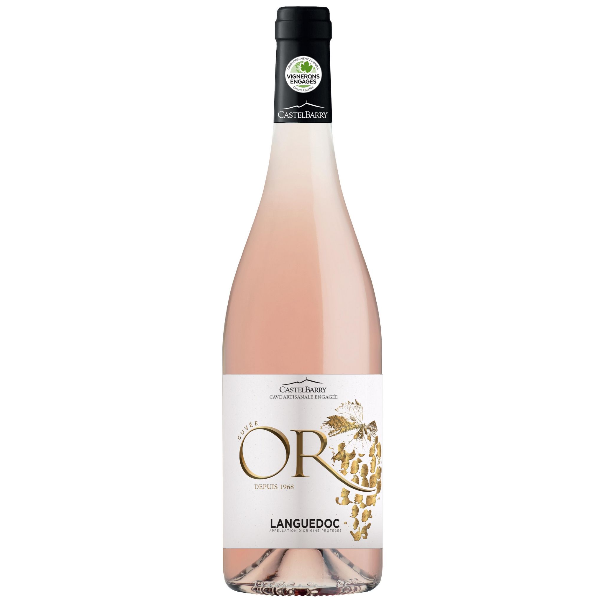 Voir la diapositive 2 : AOP Languedoc Montpeyroux Cuvée Or rosé 75cl