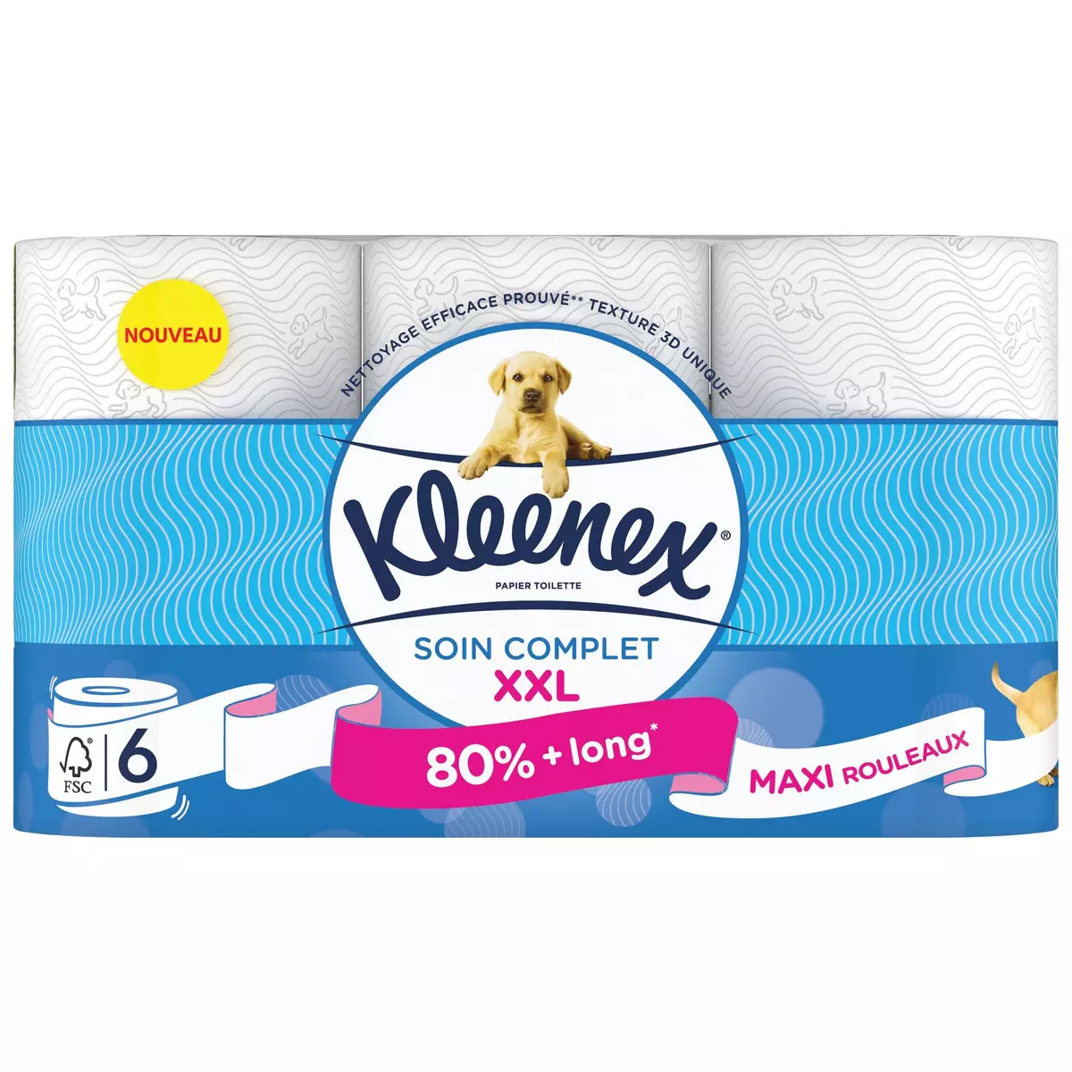 KLEENEX Papier toilette XXL blanc 2 épaisseurs 6 rouleaux