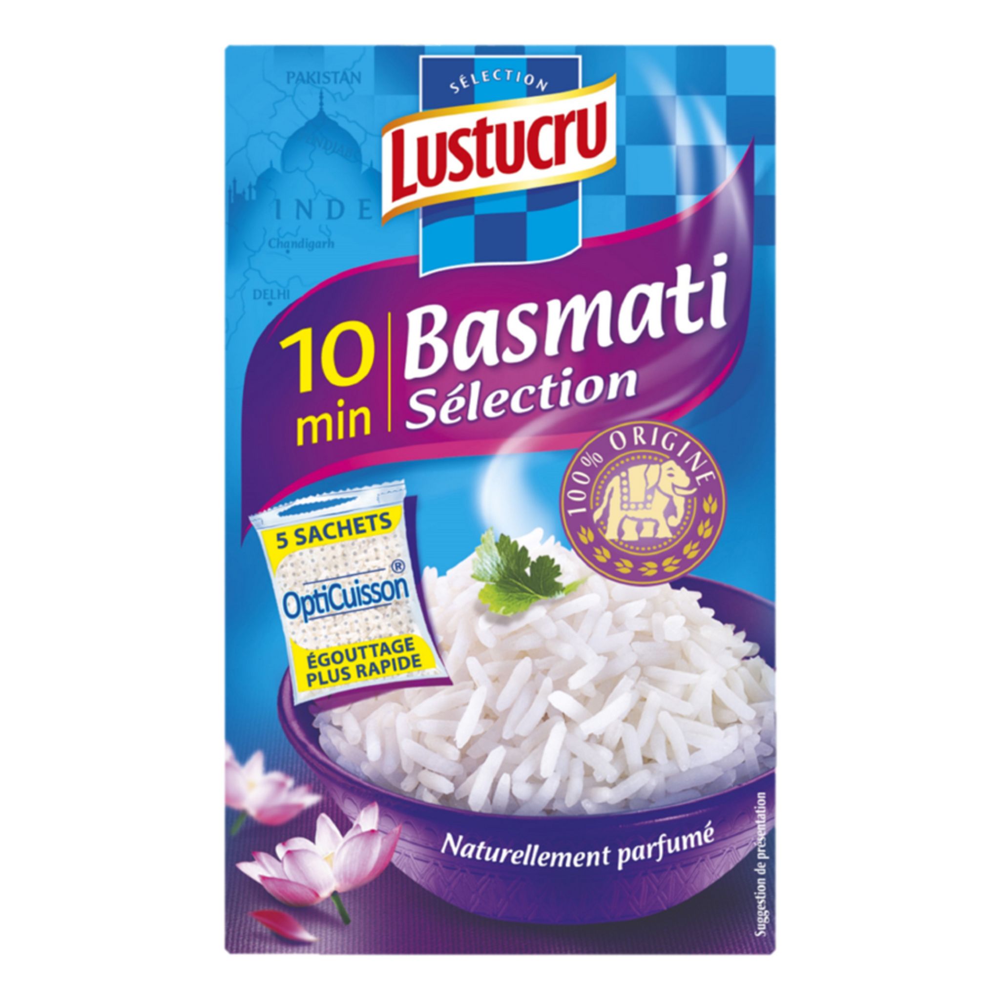 LUSTUCRU Riz basmati 5 sachets 900g