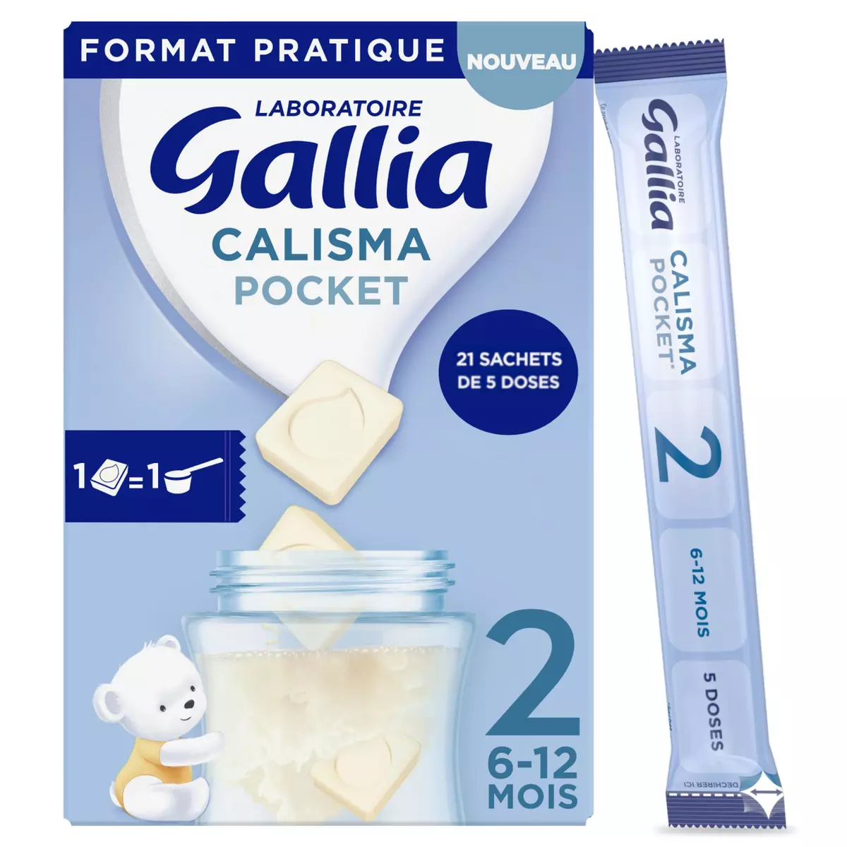 GALLIA Calisma 2 lait 2eme âge bio en poudre de 6 à 12 mois 800g pas cher 