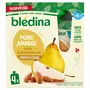 BLEDINA Gourdes dessert purée de fruit poire amande dès 6 mois 4x85g