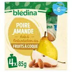 Blédina Gourdes dessert purée de fruit poire amande dès 6 mois