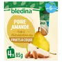 BLEDINA Gourdes dessert purée de fruit poire amande dès 6 mois 4x85g