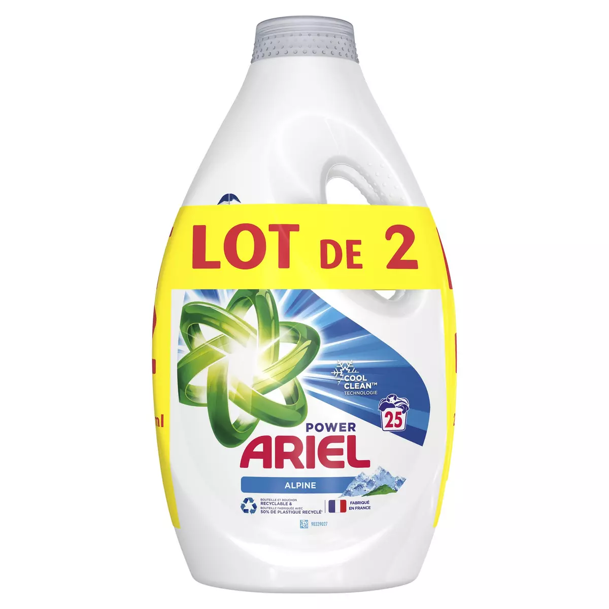 ARIEL Lessive liquide power alpine 2x1,25L pas cher 