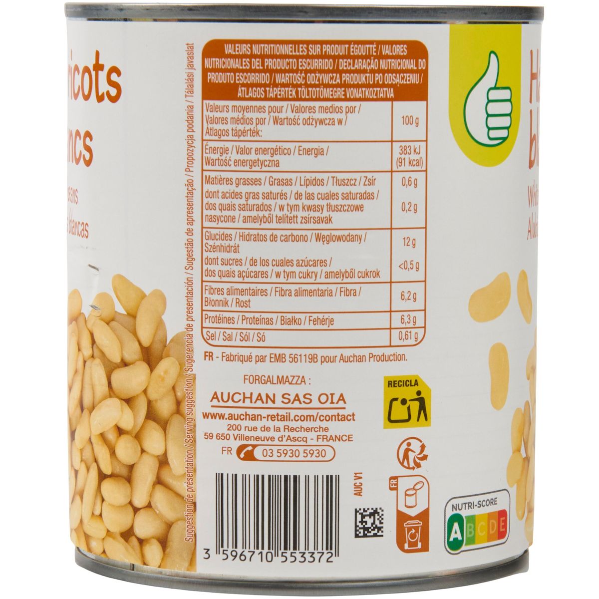 POUCE Haricots blancs 500g