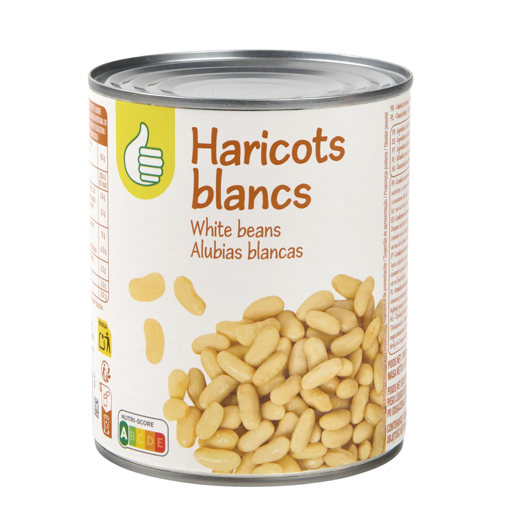 Voir la diapositive 2 : POUCE Haricots blancs 500g