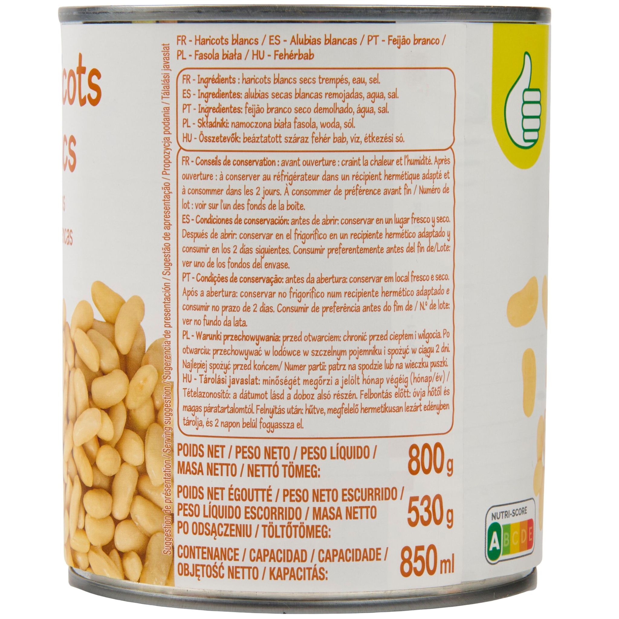 Voir la diapositive 3 : POUCE Haricots blancs 500g