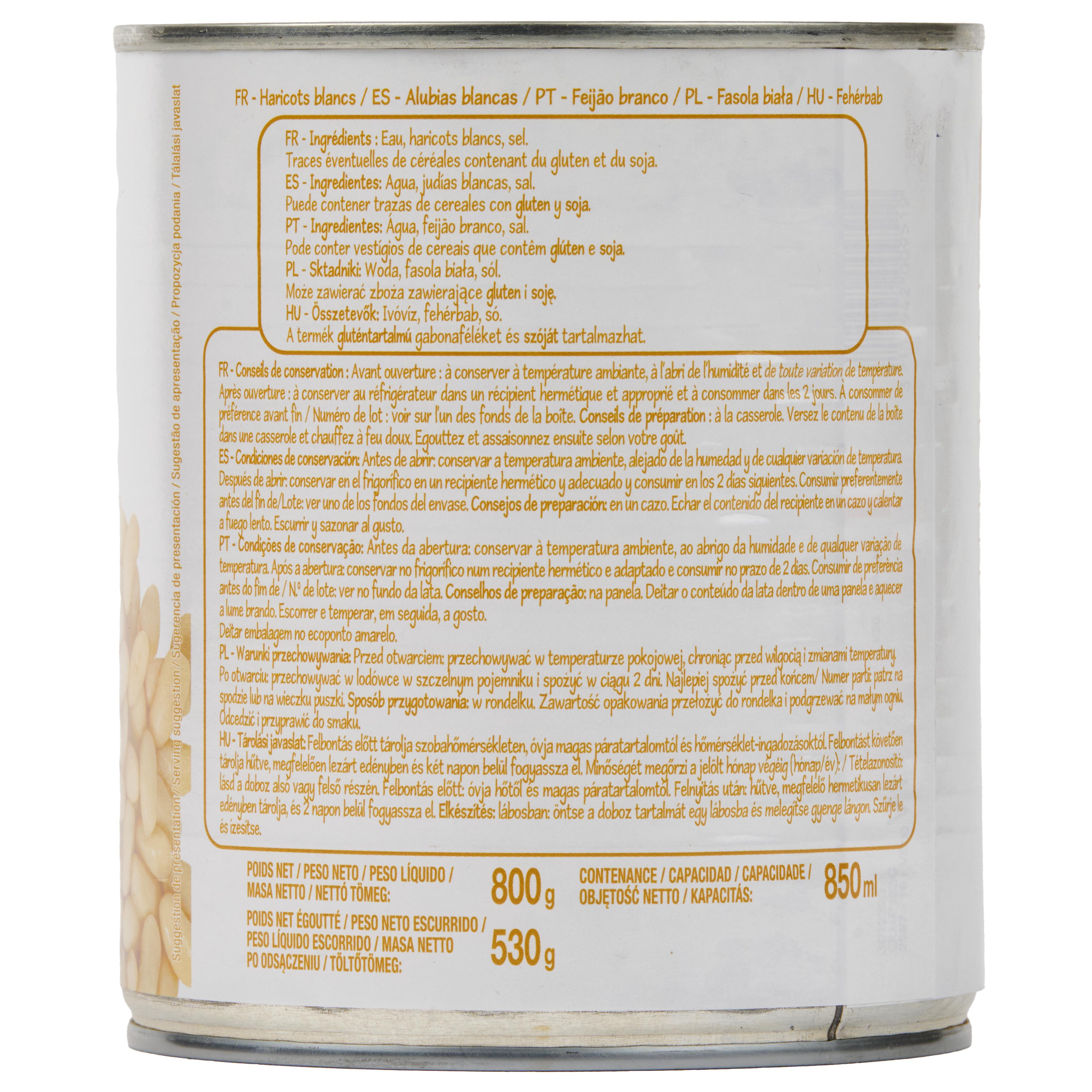 Voir la diapositive 4 : POUCE Haricots blancs 500g
