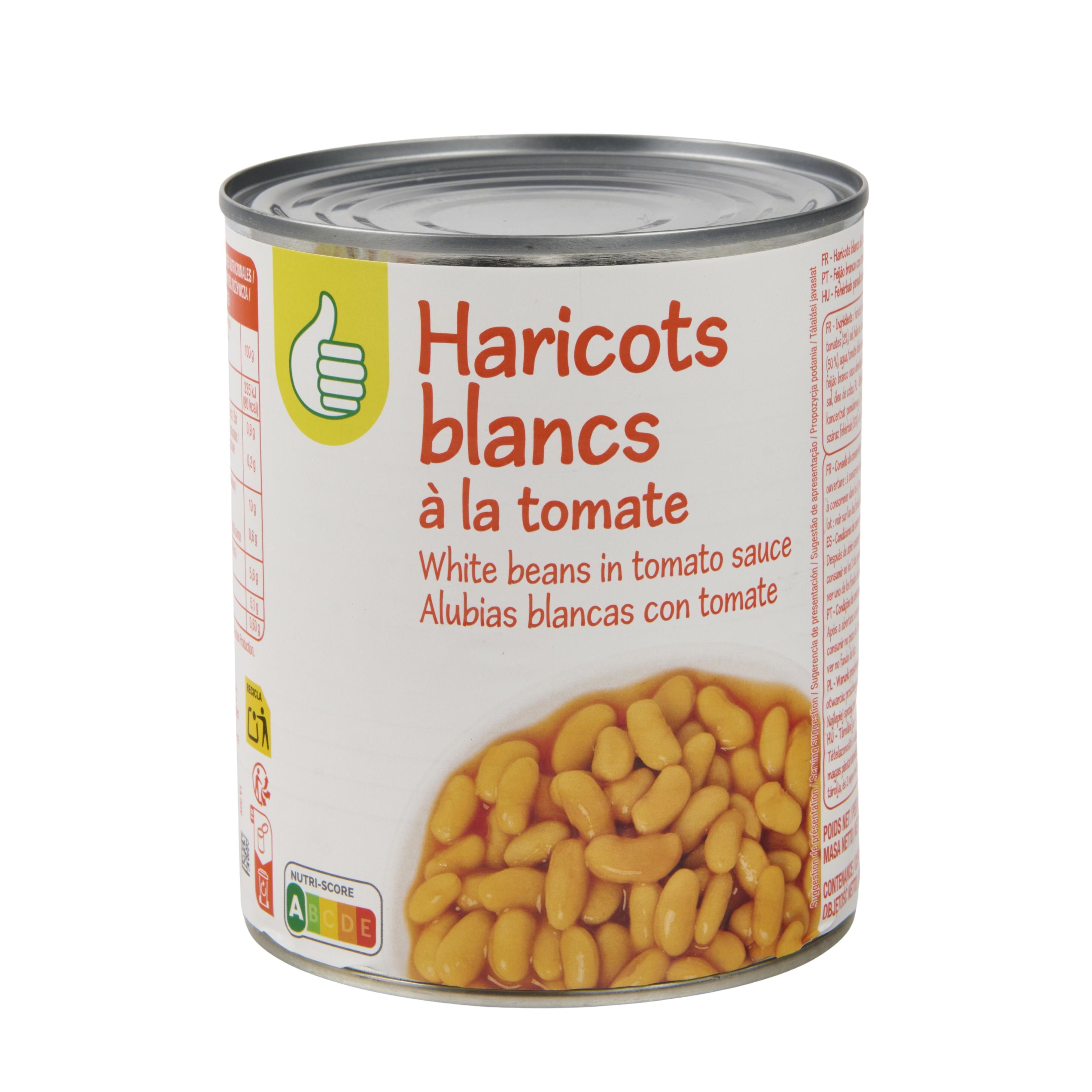 Voir la diapositive 2 : POUCE Haricots blancs à la tomate 800g