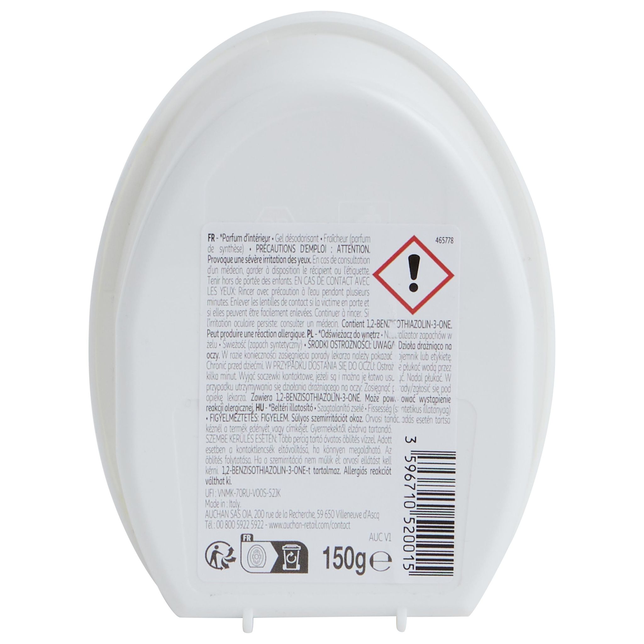 Voir la diapositive 2 : AUCHAN Gel désodorisant 150g