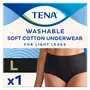 TENA Sous-vêtement noir lavable en coton doux taille L x1