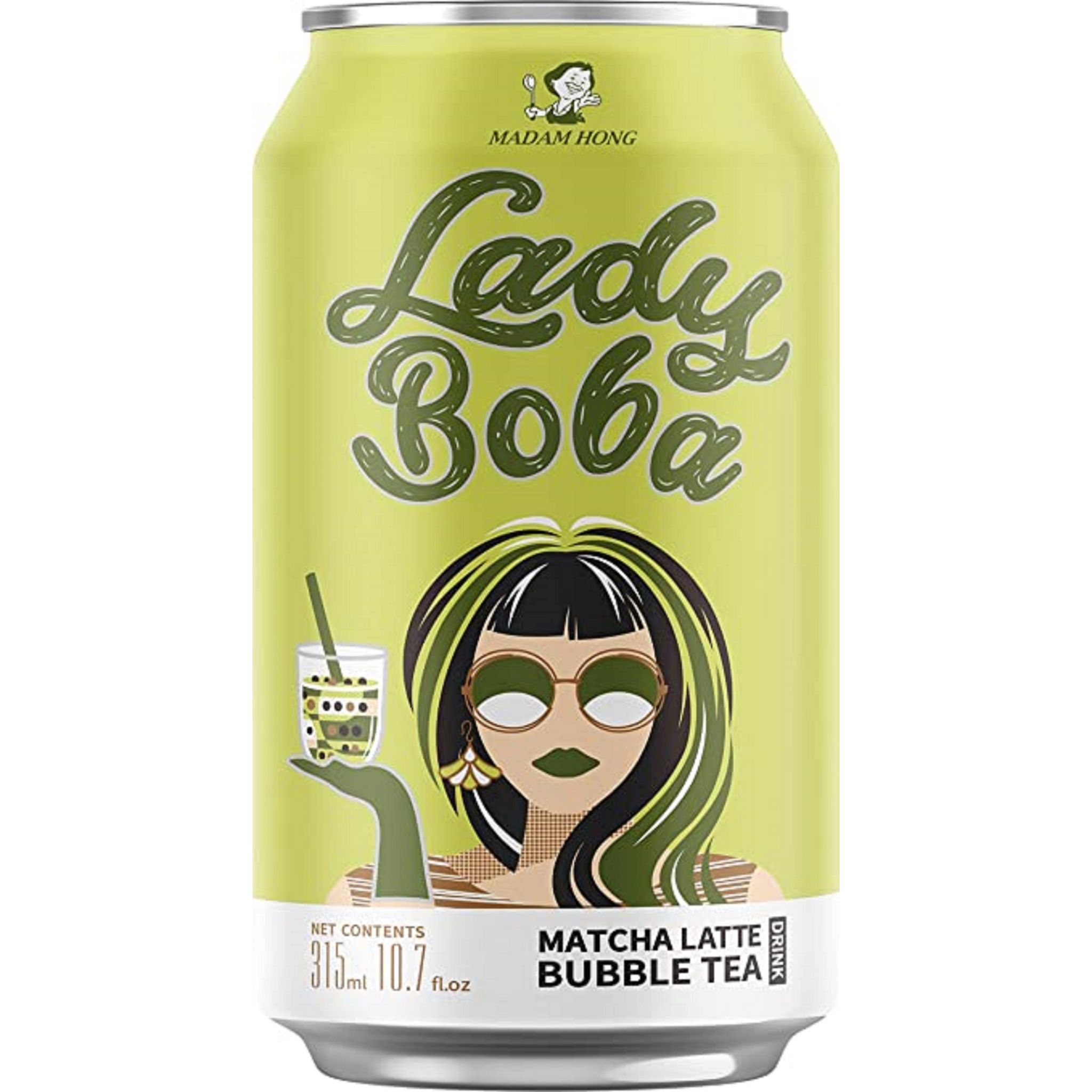 MADAM HONG Boisson matcha latte Bubble Tea Lady Boba 31.5cl