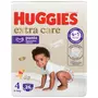 HUGGIES Extra care Couches culottes taille 4 (9-14kg) 26 pièces