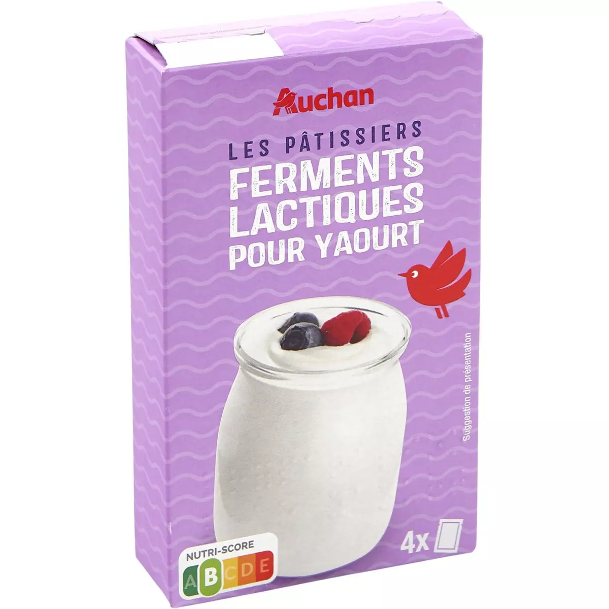 AUCHAN Ferments lactiques pour yaourt 4 sachets 48g