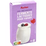 AUCHAN Ferments lactiques pour yaourt 4 sachets 48g