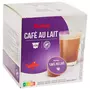 AUCHAN Capsules café au lait compatible Dolce Gusto 16 capsules 160g