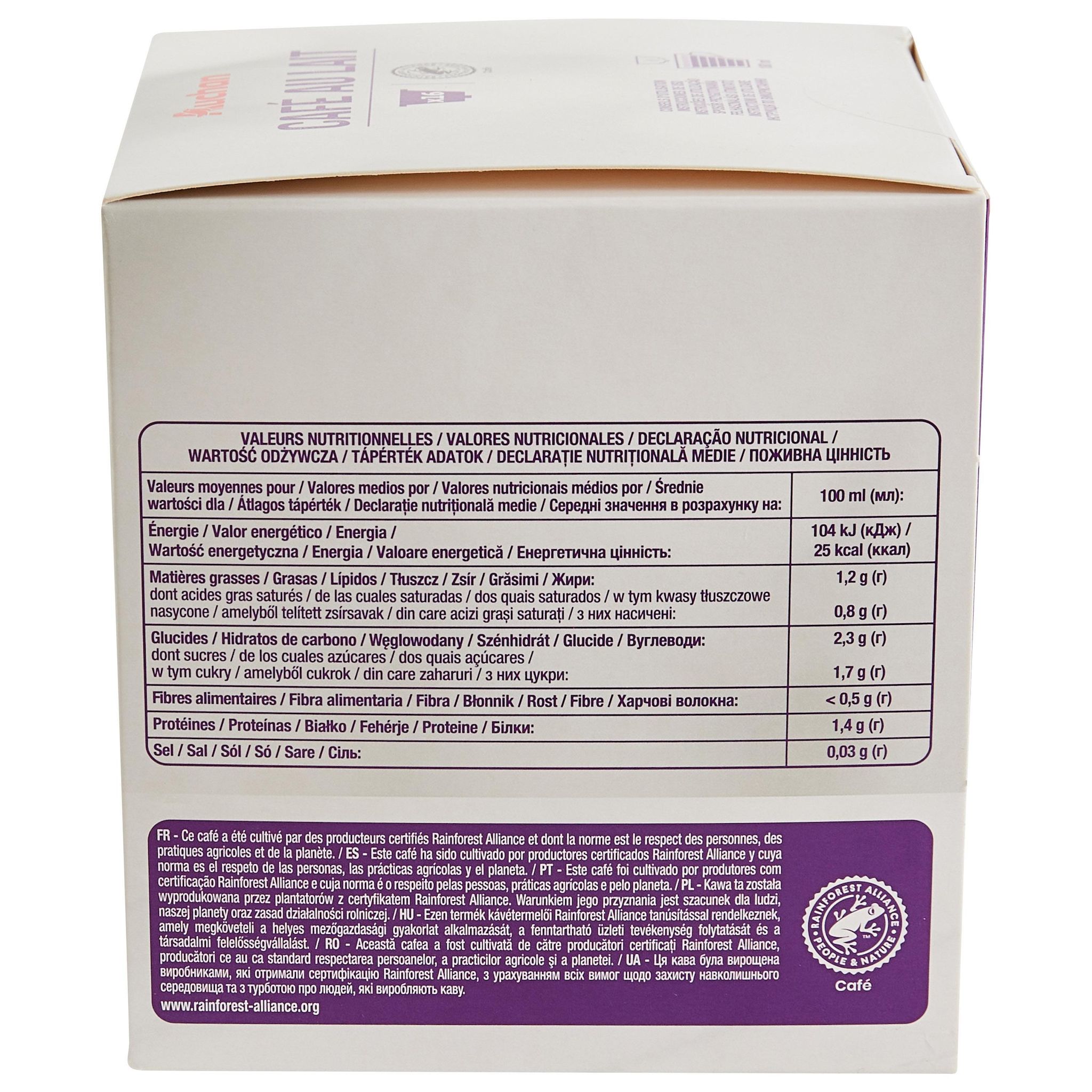 Voir la diapositive 3 : AUCHAN Capsules de café au lait compatibles Dolce Gusto 16 capsules 160g