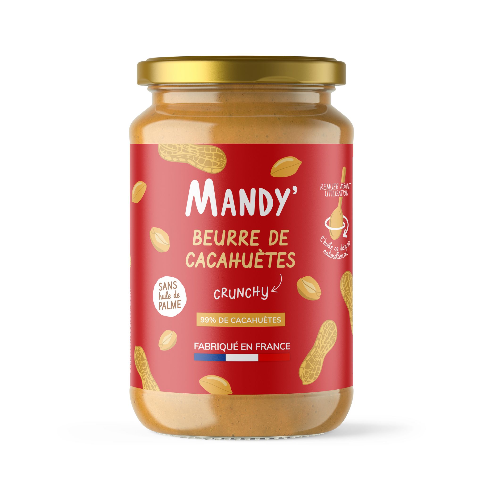 MANDY' Beurre de cacahuètes crunchy 340g