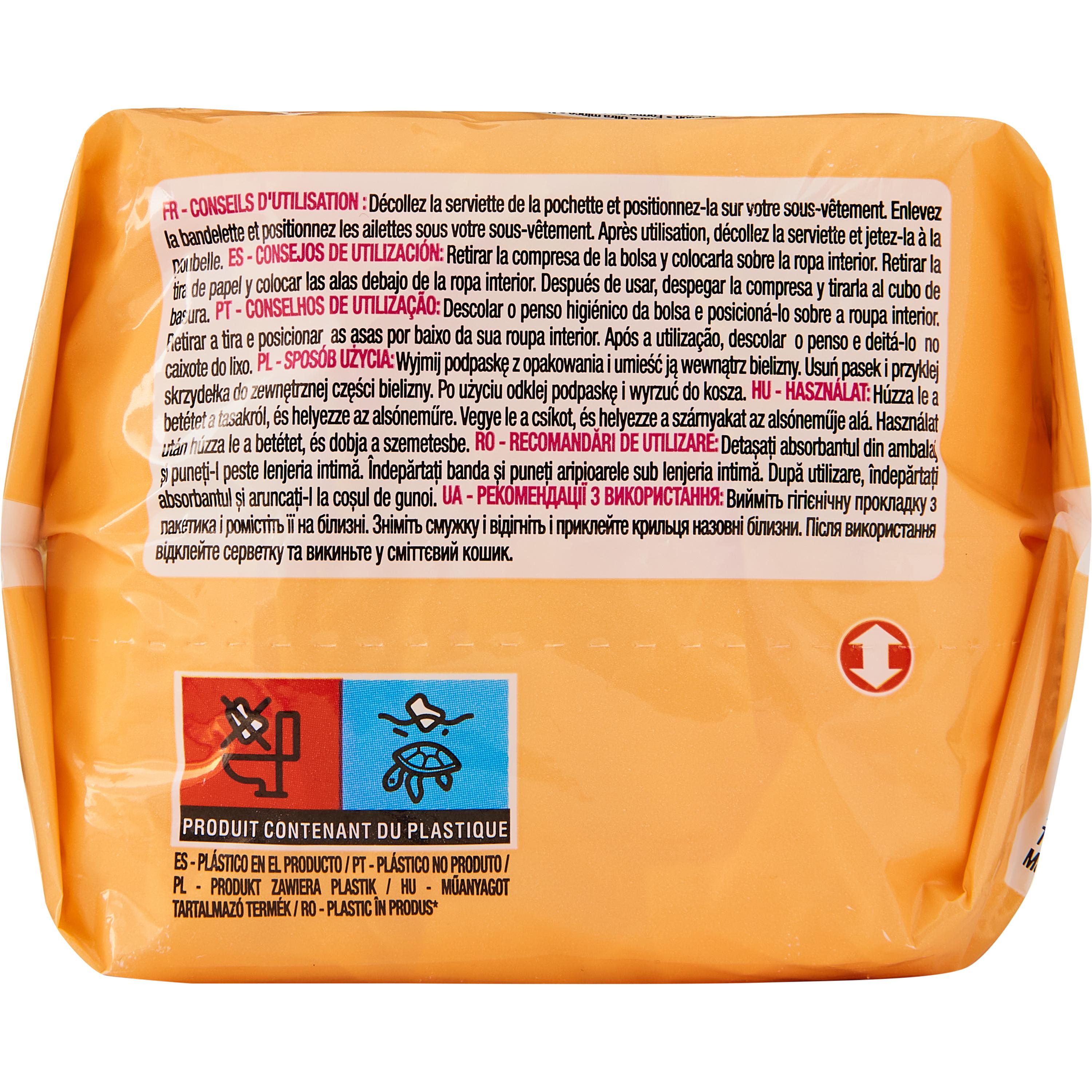 Voir la diapositive 5 : AUCHAN Serviettes hygiéniques ado ultra fines 14 serviettes