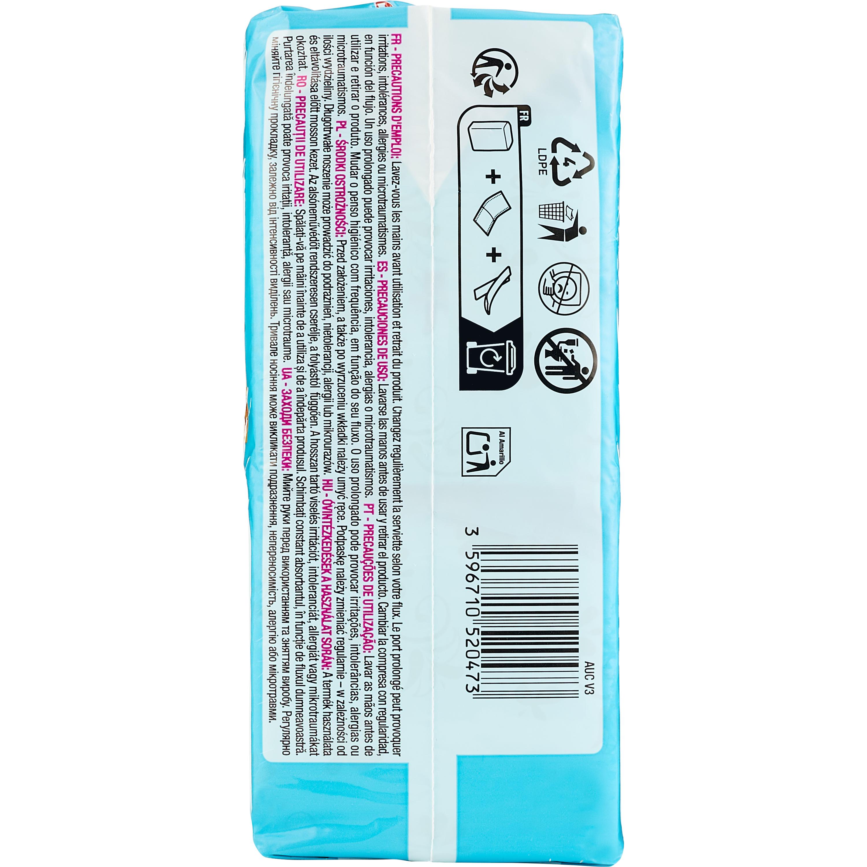 Voir la diapositive 2 : AUCHAN Serviettes hygiéniques ultra fines normal+ 28 serviettes