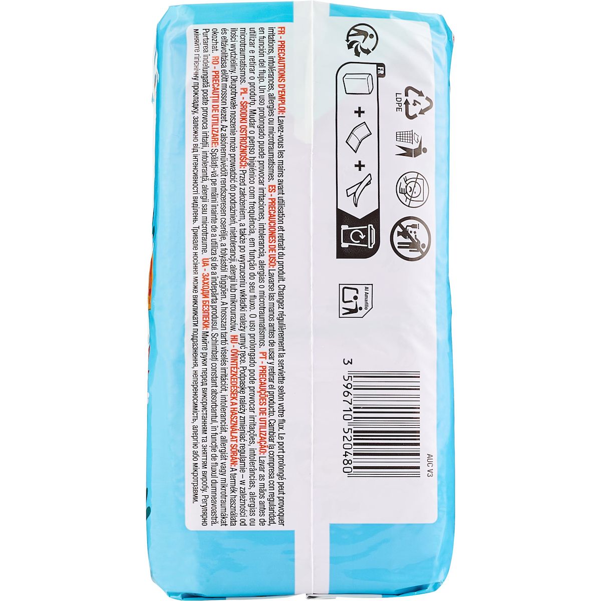 AUCHAN Serviettes hygiénique ultra thin 24 serviettes