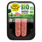 SOURIRES DE CAMPAGNE Saucisses de Toulouse bio 2 pièces 200g