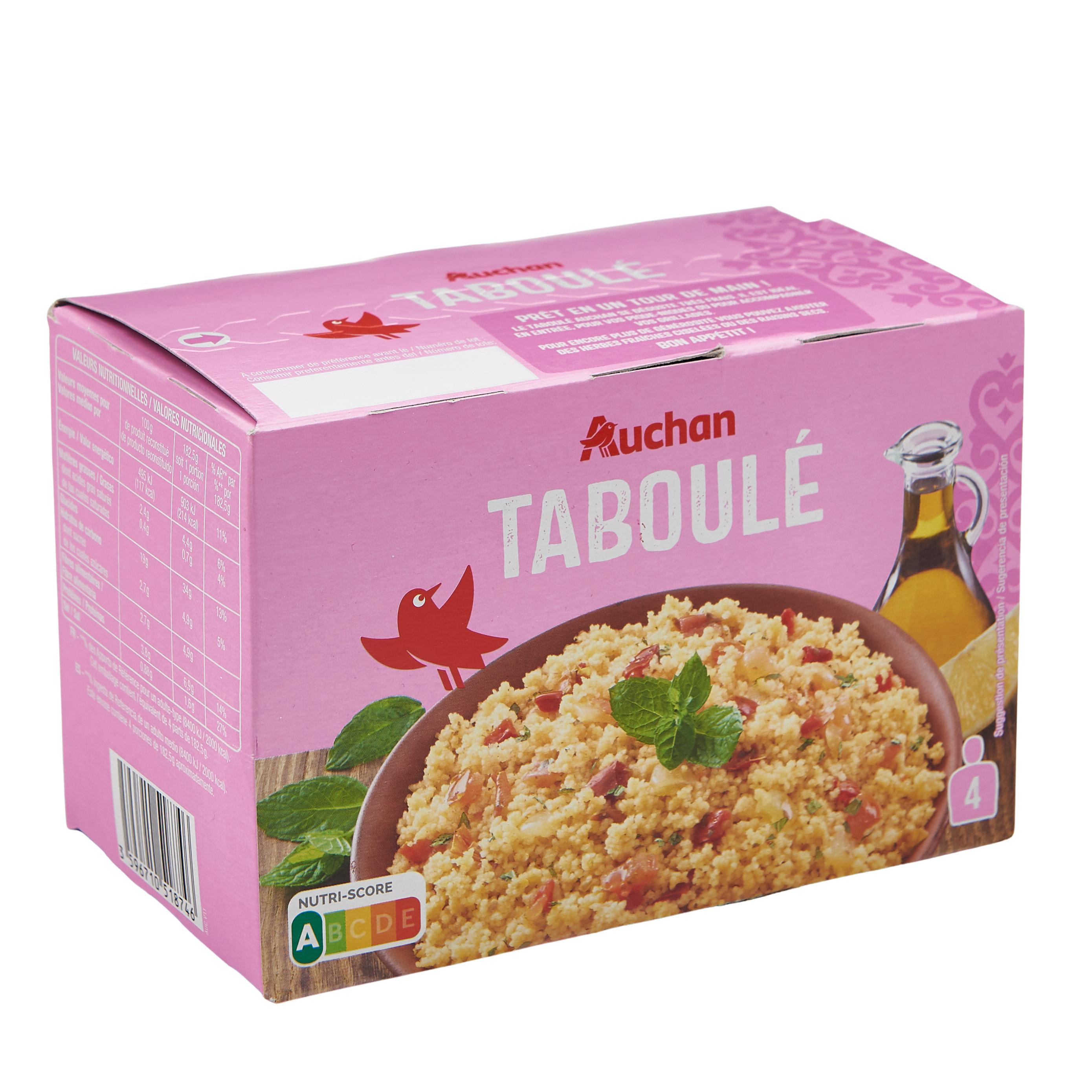 Voir la diapositive 2 : AUCHAN Taboulé 4 portions 730g