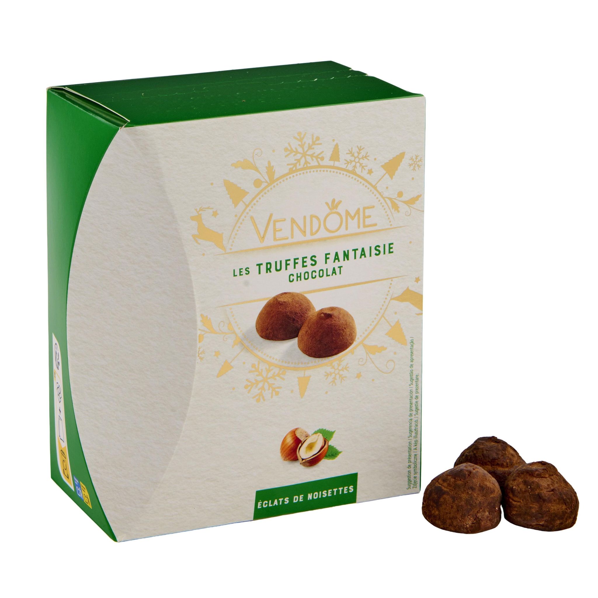 Voir la diapositive 2 : VENDOME Truffes fantaisie au chocolat et aux éclats de noisettes 250g