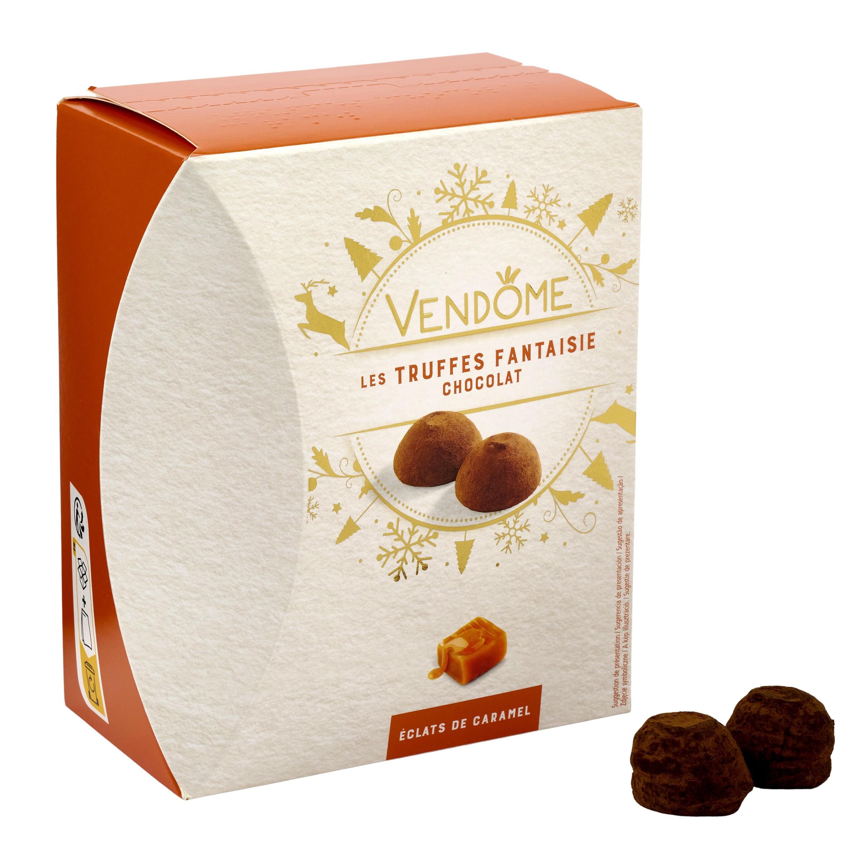 Voir la diapositive 3 : VENDOME Truffes fantaisie chocolat aux éclats de caramel 250g