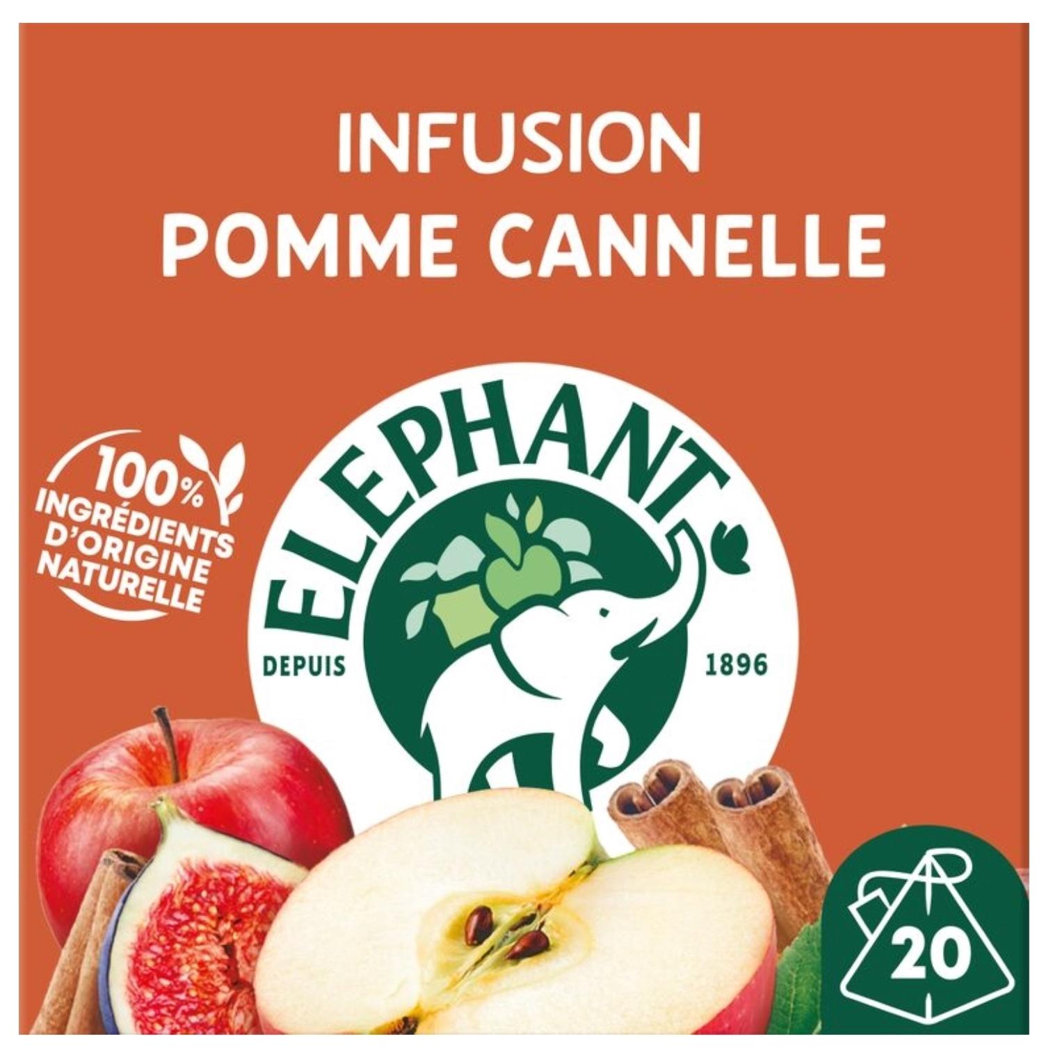 Voir la diapositive 2 : ELEPHANT Infusion pomme cannelle touche de figue 20 sachets 36g
