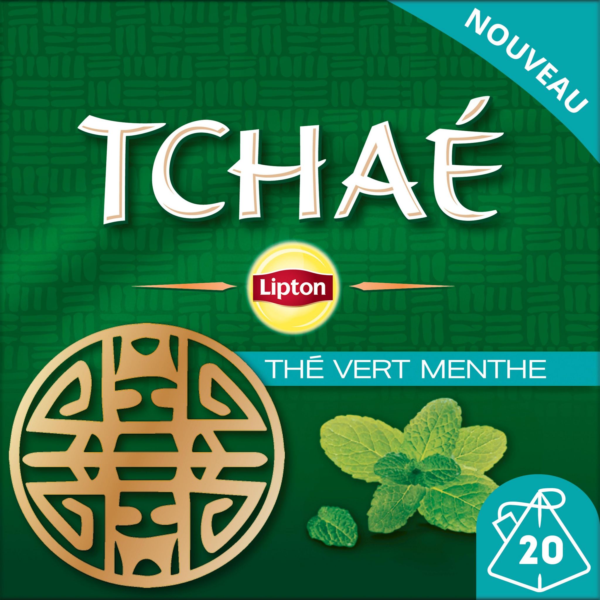 Voir la diapositive 2 : LIPTON Thé vert Tchaé menthe 20 sachets 40g