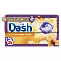 DASH Dash Lessive capsules 3en1 envolée d'air 35 lavages 35 lavages 35  capsules pas cher 