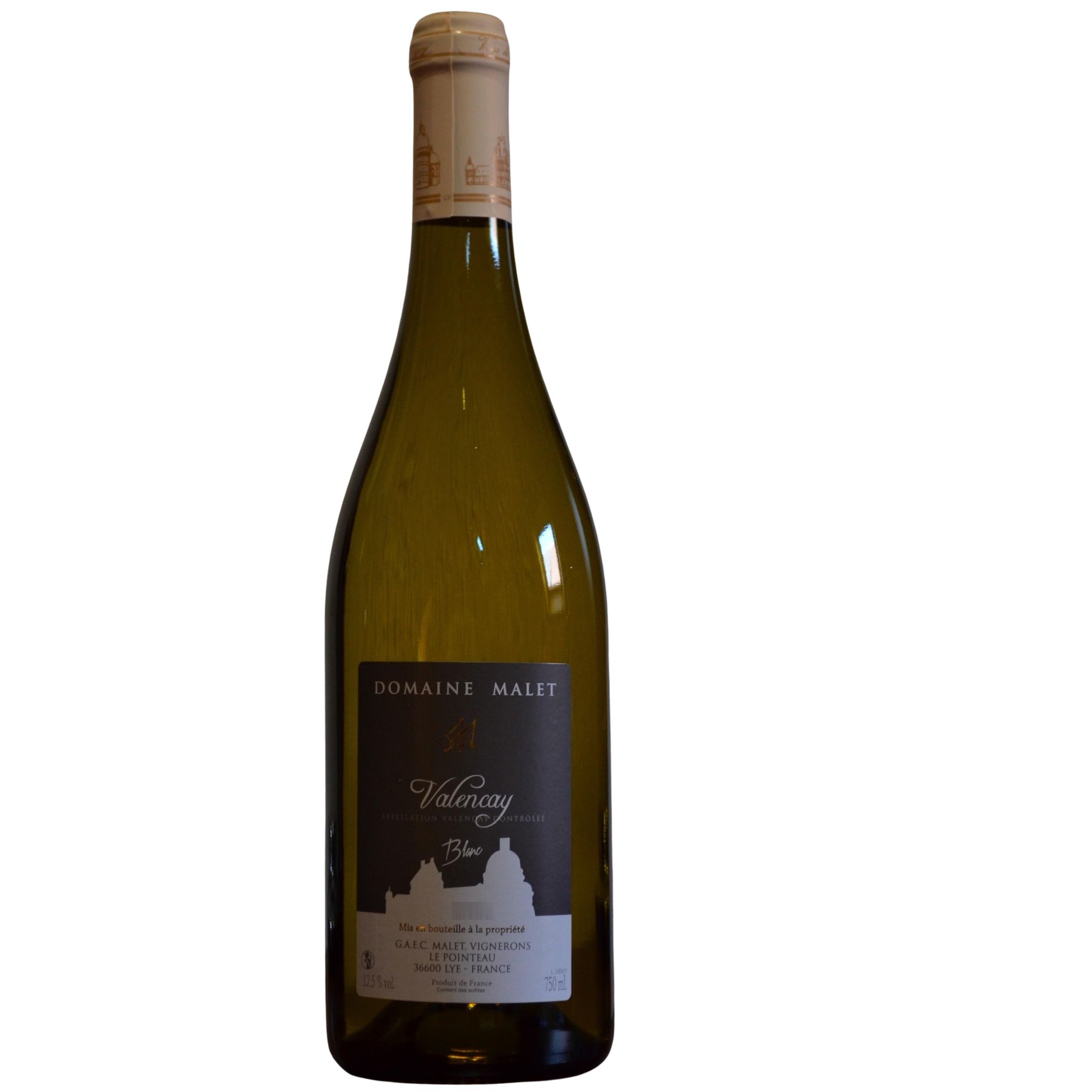 Voir la diapositive 2 : AOC Valençay Domaine Mallet blanc 75cl