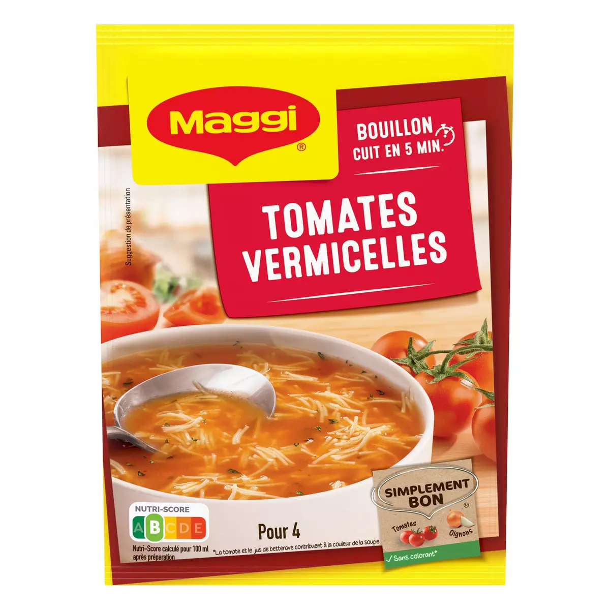 MAGGI Soupe déshydratée tomates aux vermicelles 4 personnes 70g