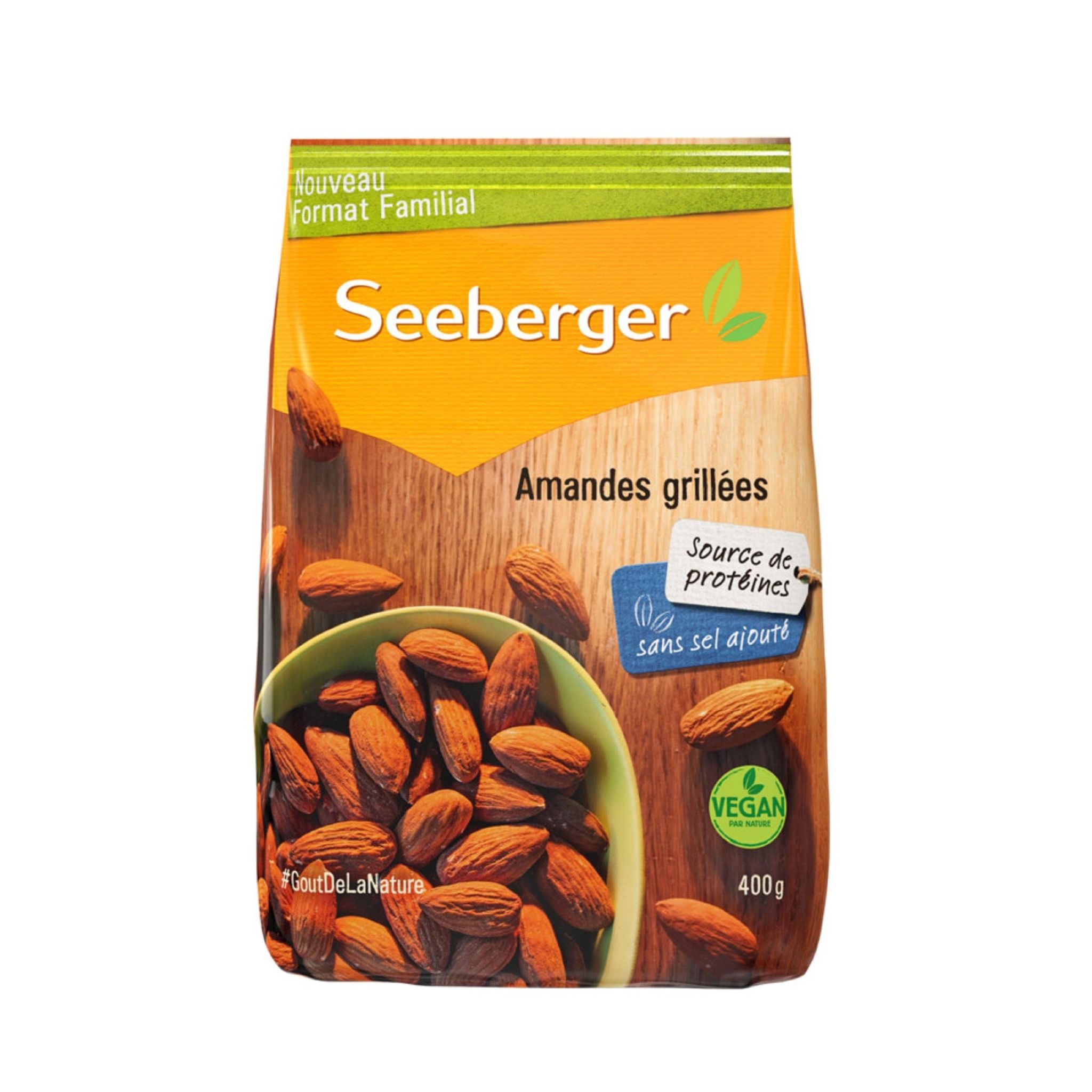 SEEBERGER Amandes grillées sans sel ajouté 400g